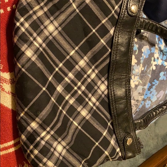Thirty-One Skirted Purse in Black and White Plaid - Picture 4 of 5